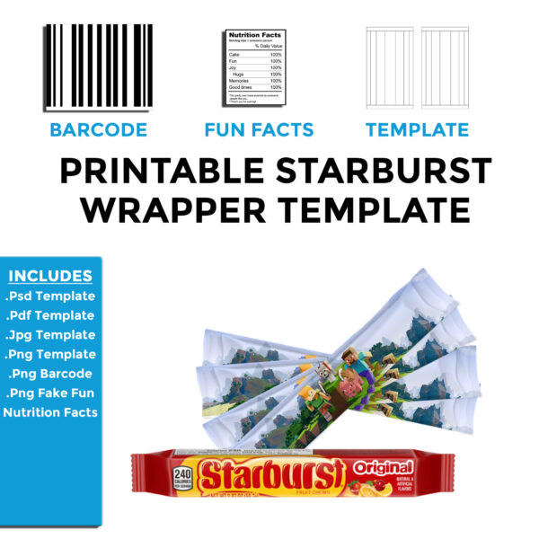 Wrap Template For DIY Starburst Labels