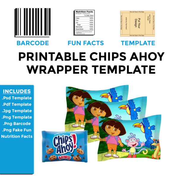 Wrap Template For DIY Chips Ahoy! Labels