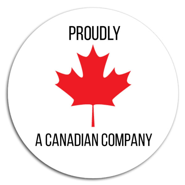 Proudly A Canadian Company (Circle Stickers)