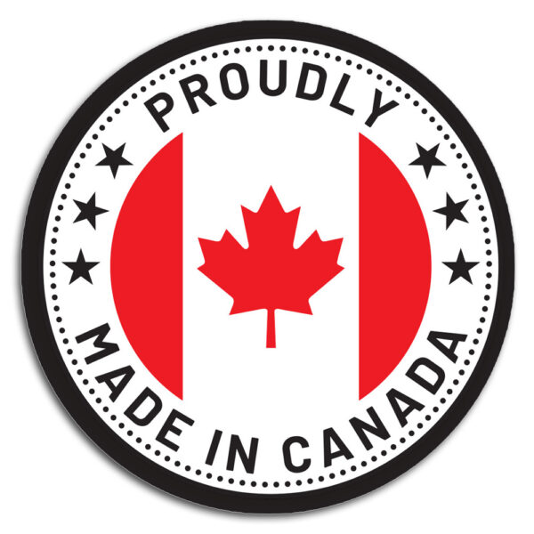 Proudly Made In Canada Circle Stickers (Version 2)