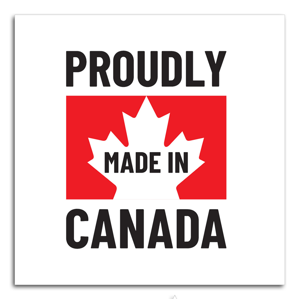 Buy Proudly Made In Canada Square Stickers (Version 3) As Low As $9.99!