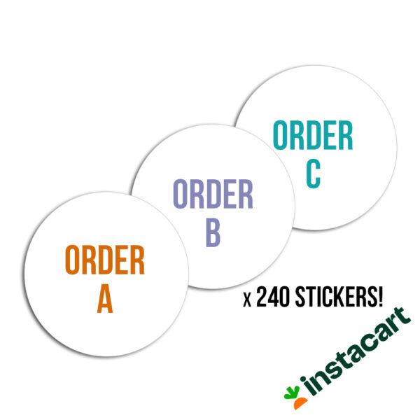 Instacart Shopper Order Organizer Stickers  (240 Pcs)