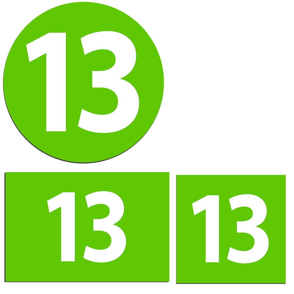 Buy number 13 labels as low as 9 99 at peterborough print