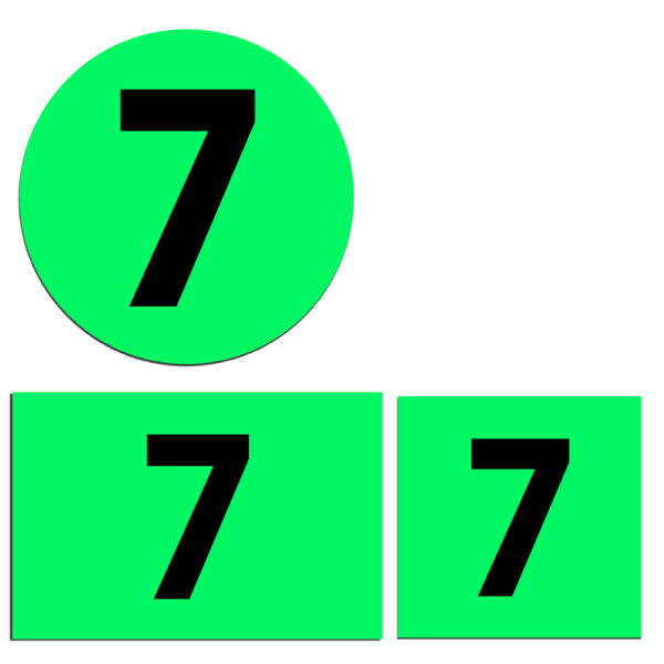 Number 7 Labels