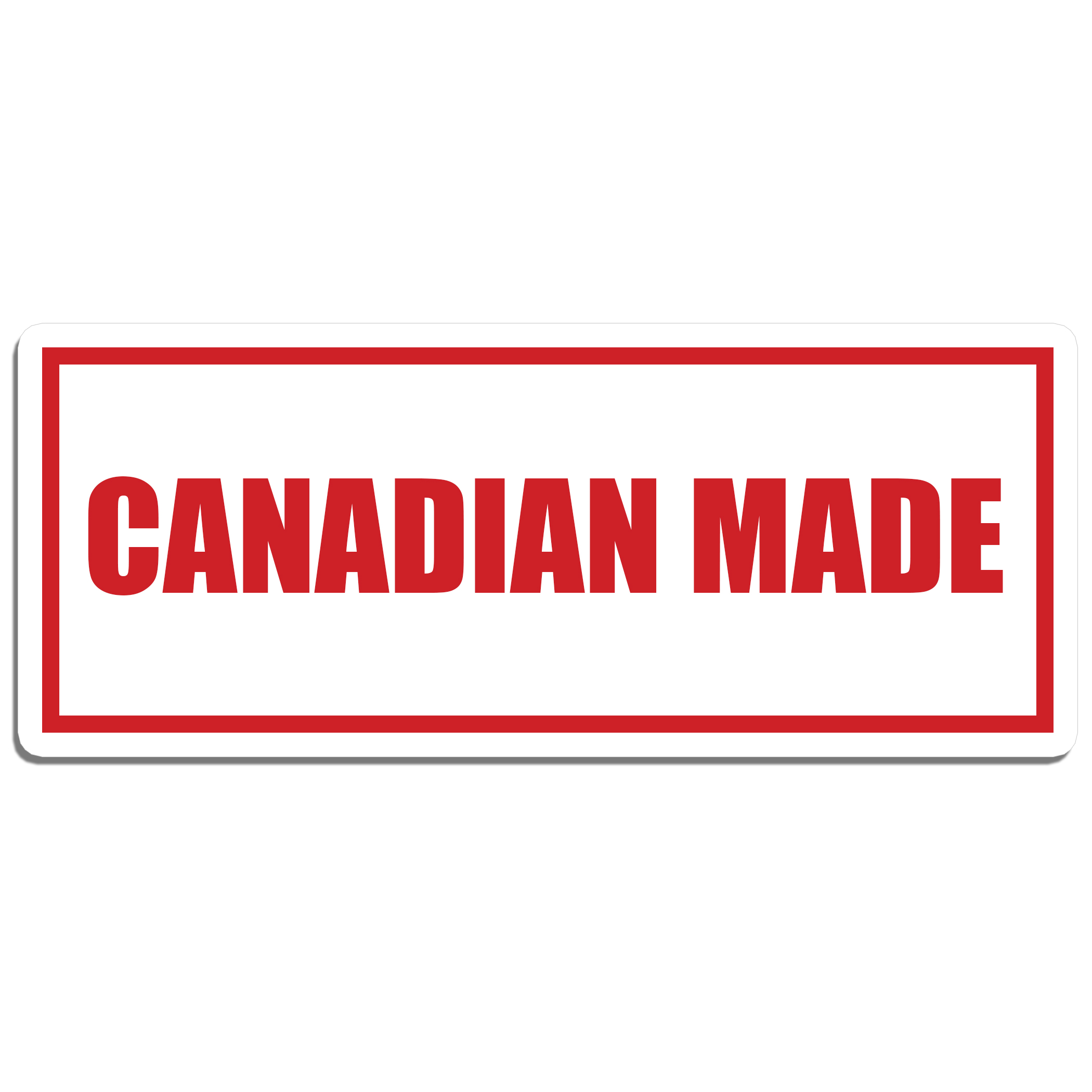 Buy Canadian Made Rectangle Stickers (Red) As Low As $9.99!
