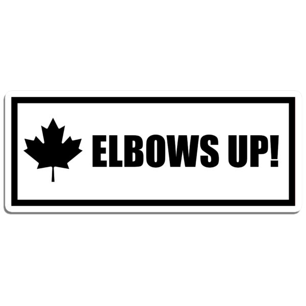 Elbows Up Rectangle Stickers (Black)