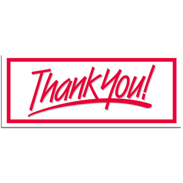 Thank You Rectangle Stickers