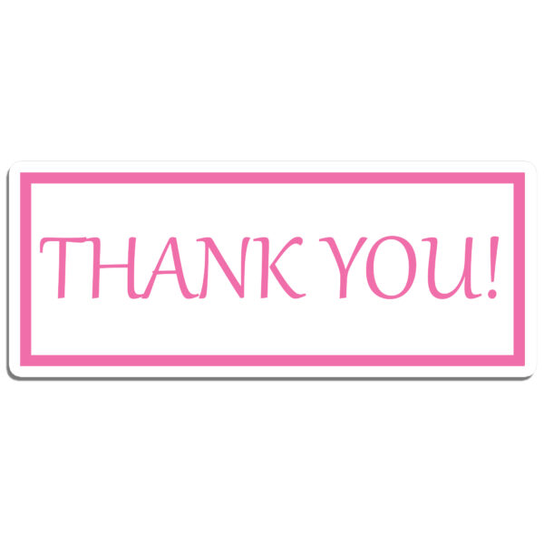Thank You Rectangle Stickers (Version 5)
