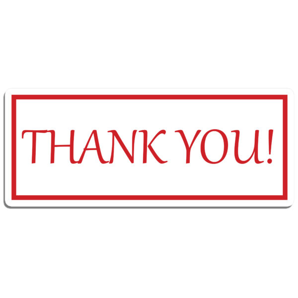 Thank You Rectangle Stickers (Version 4)