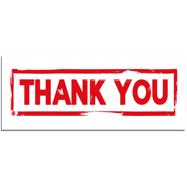 Thank You Rectangle Stickers (Version 2)