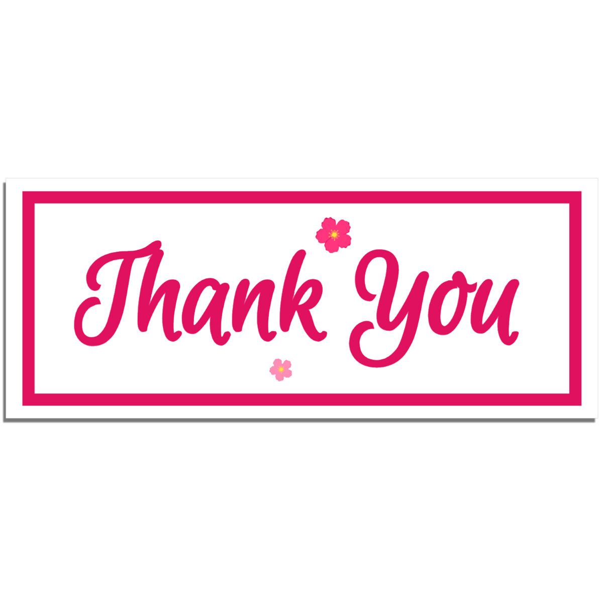 Thank You Rectangle Stickers (Pink Style)