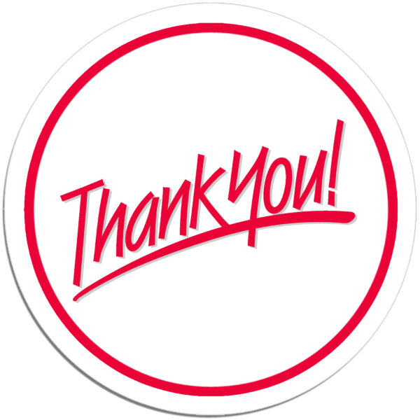 Thank You Circle Stickers